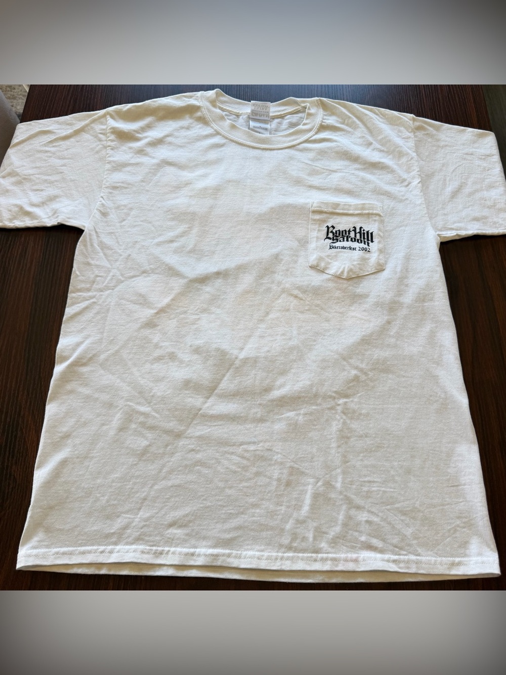 Biketoberfest Mens White Boot Hill Saloon Vintage 2002 T Shirt Daytona Size L